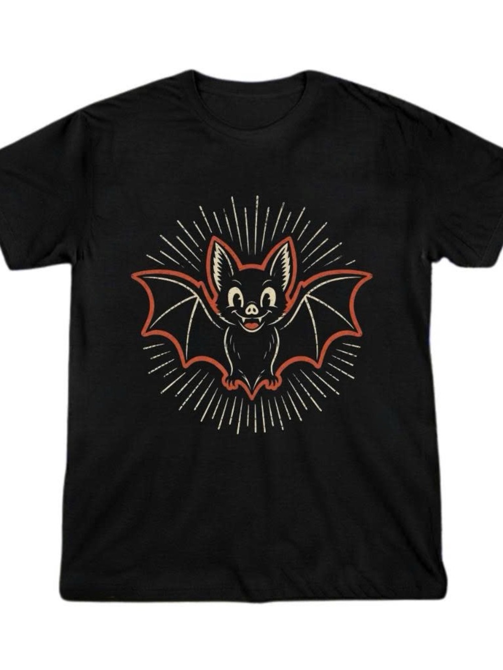 Gildan Black Shirt Bat Graphic Tee